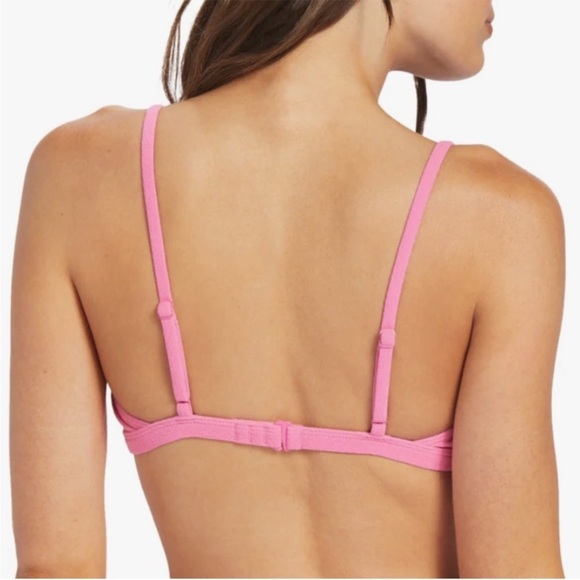 Roxy Hawaiian Heat Bralette Bikini Top in Shocking Pink SZ L NWT - Picture 2 of 5